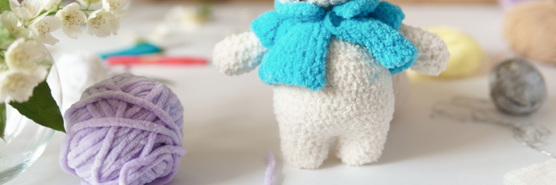 cách đan móc khóa bằng len