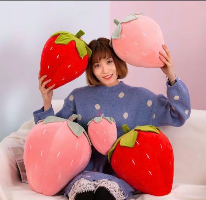 gấu bông dâu tây