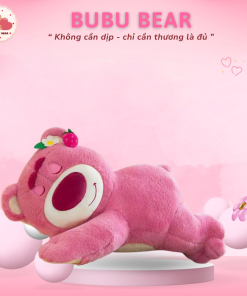 Gấu bông bé gấu dâu nằm ngủ đáng yêu - Quà tặng mềm mịn, dễ thương