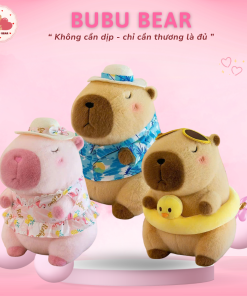 Gấu Bông Capybara Đáng Yêu Mặc Váy - Gấu Nhồi Bông Cao Cấp , Quà Tặng Dễ Thương Cho Bé