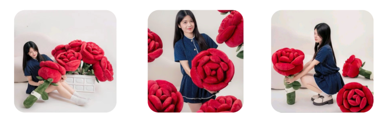 gấu bông hoa hồng