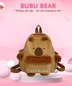 Balo hoạt hình Capybara dễ thương có sức chứa lớn, Balo đi học đi chơi