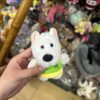 Móc khóa cún bông trắng
